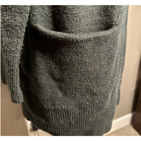 A New Day Women’s Open Front Cardigan Sweater Green Size M Cotton Blend Pockets - Picture 3 of 8